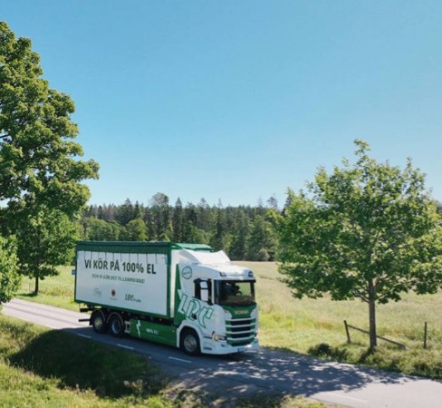lastbil som kör på el